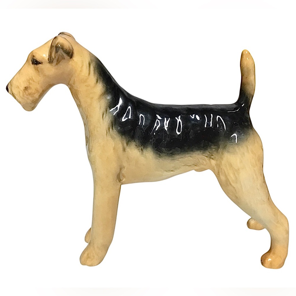 Vintage Beswick Airedale Terrier Porcelain Figure